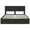 vidaXL Storage Bed with Headboard Black 150 x 200 cm Engineered Wood