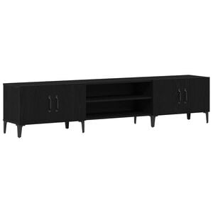 vidaXL TV Cabinet 180 x 31.5 x 40 cm Black Oak Engineered Wood