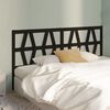 vidaXL Bed Headboard Black 206x4x100 cm Solid Wood Pine