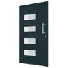 vidaXL Front Door Aluminium and PVC Anthracite 110x210 cm