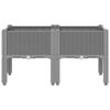 vidaXL Garden Planter with Legs Light Grey 80x40x42 cm PP