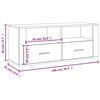 vidaXL TV Cabinet White 100x35x40 cm Engineered Wood