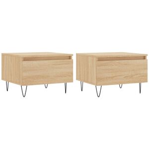 vidaXL Coffee Tables 2 pcs Sonoma Oak 50x46x35 cm Engineered Wood