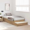 vidaXL Storage Bed Frame with Drawer Artisan oak 236.5 x 90 x 31.5 cm
