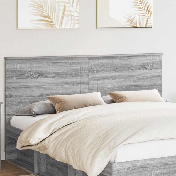 vidaXL Headboard Grey Sonoma 200 cm Engineered Wood