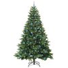 vidaXL Artificial Christmas Tree with 300 LEDs Green 240 cm PE and PVC