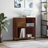 vidaXL Record Cabinet Brown Oak 84.5x38x89 cm Engineered Wood