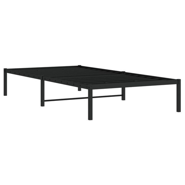 vidaXL Metal Bed Frame without Mattress Black 100x190cm
