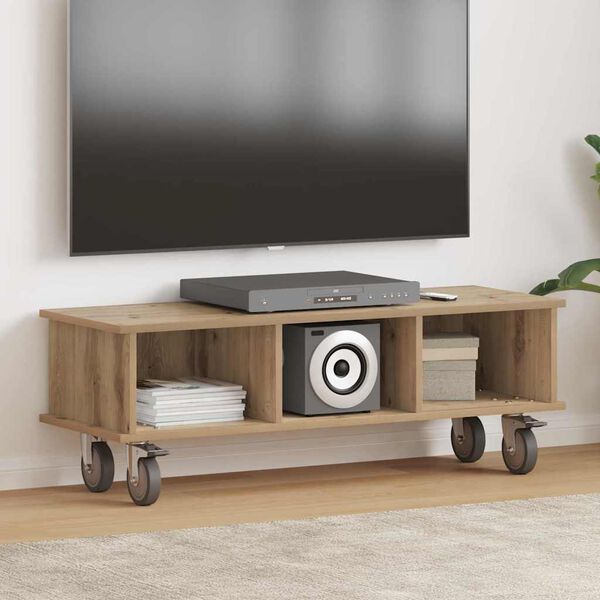 vidaXL TV Stand Artisan Oak 100 x 35 x 35 cm Engineered Wood