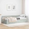 vidaXL Corner Bed Frame Light Grey 80 cm x 200 cm Velvet