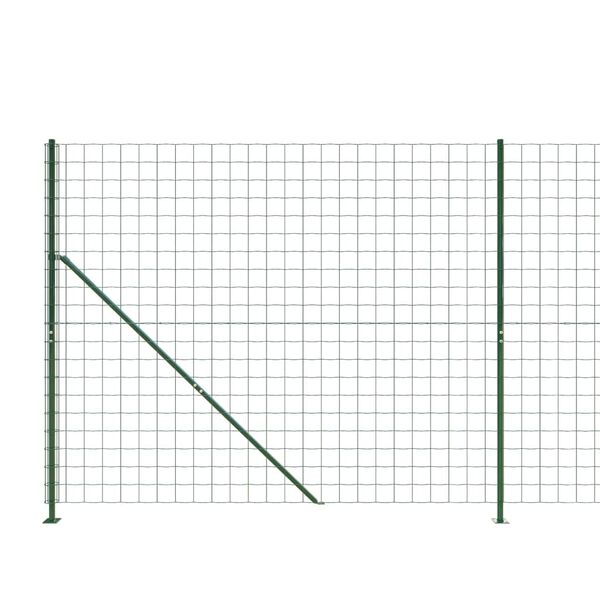vidaXL Wire Mesh Fence with Flange Green 2.2x10 m