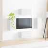 vidaXL TV Cabinet Set 4 pcs White Engineered Wood