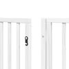 vidaXL Dog Gate with Door Foldable 6 Panels White 480 cm Poplar Wood