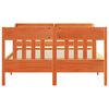 vidaXL Bed Frame without Mattress Wax Brown 135x190 cm Double Solid Wood Pine