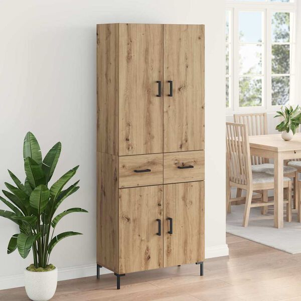 vidaXL Highboard Artisan Oak 69.5 x 34 x 180 cm Engineered Wood