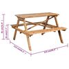 vidaXL Picnic Table 115x115x81 cm Bamboo