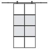 vidaXL Sliding Door with Hardware Set 102.5x205 cm Tempered Glass and Aluminium