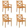 vidaXL Outdoor Dining Chairs 4 pcs Solid Wood Acacia