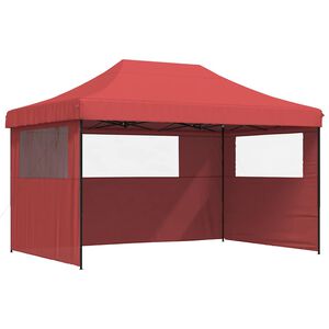 vidaXL Party Tent 440 x 292 x 315 cm Burgundy with Black Frame