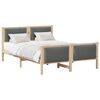 vidaXL Bed Frame with Headboard Dark Grey 140 x 200 cm Fabric
