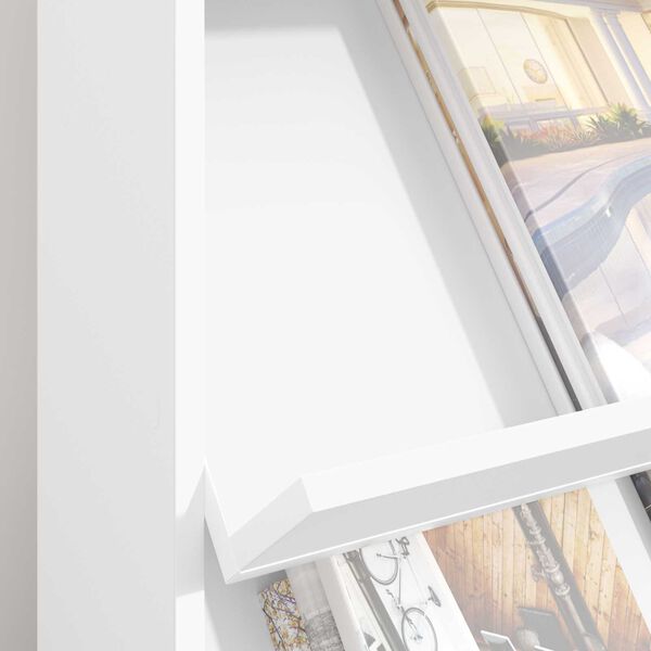 vidaXL Magazine Rack with Shelf White 70 x 41 x 156 cm Engineered Wood