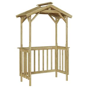 vidaXL BBQ Shed 133.5 x 63 x 200 cm Impregnated Pine Wood