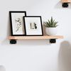 vidaXL Wall Shelf 40x10x2 cm Untreated Solid Wood Oak