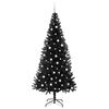 vidaXL Christmas Tree with 300 LEDs with Stand Black 240 cm PVC