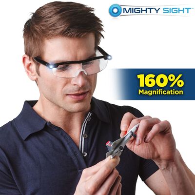 Ultra Vue LED Magnifying Glasses Plastic Black