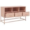 vidaXL TV Cabinet Pink 100.5x39x60.5 cm Steel