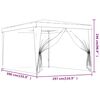 vidaXL Party Tent with 4 Mesh Sidewalls Green 3x4 m HDPE