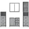 vidaXL 4&nbsp;Piece Bathroom Furniture Set&nbsp;Grey Sonoma Engineered Wood