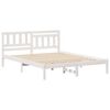vidaXL Bed Frame with Headboard White 140 x 200 cm Solid Pine Wood