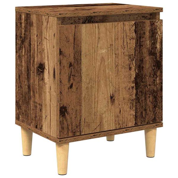 vidaXL Bedside Cabinet Old Wood 40 x 30 x 50 cm Engineered Wood