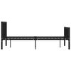 284571 vidaXL Bed Frame without Mattress Black Metal 140x200 cm