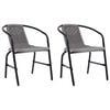 vidaXL Garden Chairs 2 pcs Plastic Rattan and Steel 110 kg