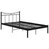 vidaXL Bed Frame without Mattress Black Metal 120x200 cm
