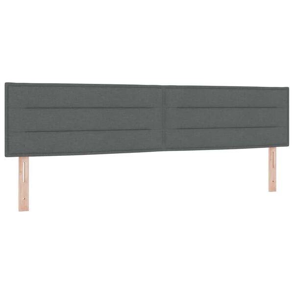 vidaXL Headboard with Headboard Dark Grey 200 cm Faux Leather
