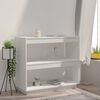 vidaXL Book Cabinet White 80x35x71 cm Solid Pinewood