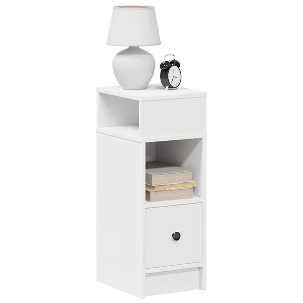 vidaXL Bedside Cabinets 2 pcs with Drawer White 25x31x66 cm