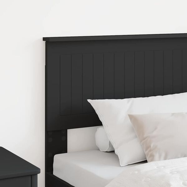 vidaXL Headboard with Headboard Black Oak 90 cm Engineered wood