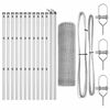 vidaXL Hexagonal Fence Ground Fix 25 x 0.8 m Galvanised Steel Silver