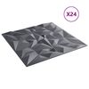 vidaXL Wall Panels 24 pcs Amethyst Grey 50 x 50 cm XPS Foam