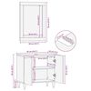 vidaXL Bathroom Furniture Set with Shelf 2 pcs White Engineered Wood