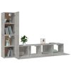 vidaXL 4 Piece TV Cabinet Set Concrete Grey Engineered Wood