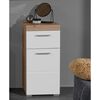 Trendteam Bath Floor Cabinet Amanda White and Knotty Oak