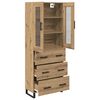 vidaXL Highboard with Drawer 2 pcs Artisan Oak Engineered Wood
