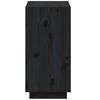vidaXL Book Cabinet Black 60x35x71 cm Solid Wood Pine