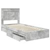 vidaXL Storage Bed Concrete Grey 90 x 200 cm Engineered Wood