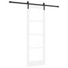 vidaXL Sliding Door ORKDAL White and Black 73.5 x 211 cm